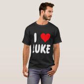 T-shirt I Love Luke - Heart - Name  (Devant entier)
