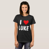 T-shirt I Love Luke - Heart - Name  (Devant entier)