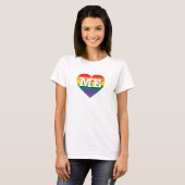 T-shirt I Love Maine Rainbow Heart (Devant entier)