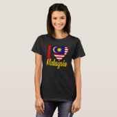 T-shirt I Love Malaysia Flag (Devant entier)