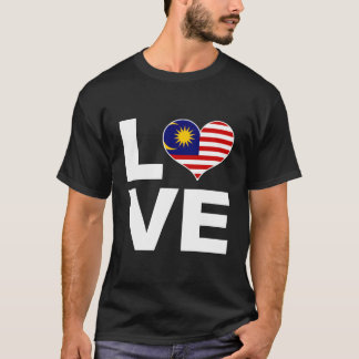 T-shirt I Love Malaysia - Heart Flag Malaysia