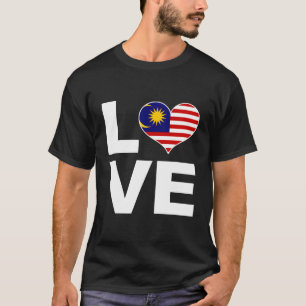 T-shirt I Love Malaysia - Heart Flag Malaysia