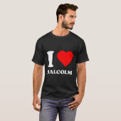 T-shirt I Love Malcolm I Heart Malcolm Name Y2k Valentines (Devant entier)