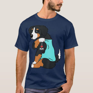 T-shirt I Love Maman Tattoo Bernese Mountain Dog Funny Mot