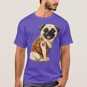 T-shirt I Love Maman Tattoo Carlin Amoureux des chiens Cad