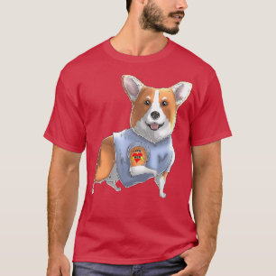 T-shirt I Love Maman Tattoo Corgi Amoureux des chiens Cade