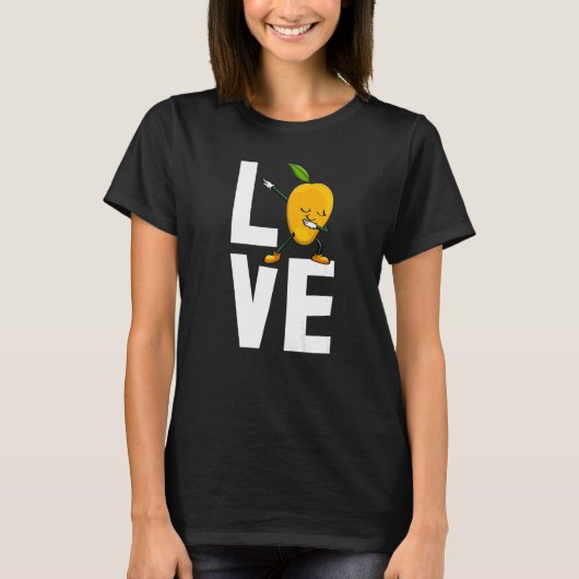 T-shirt I Love Mango Sweet Dabbing Funny Mango Fruit Love (Devant)