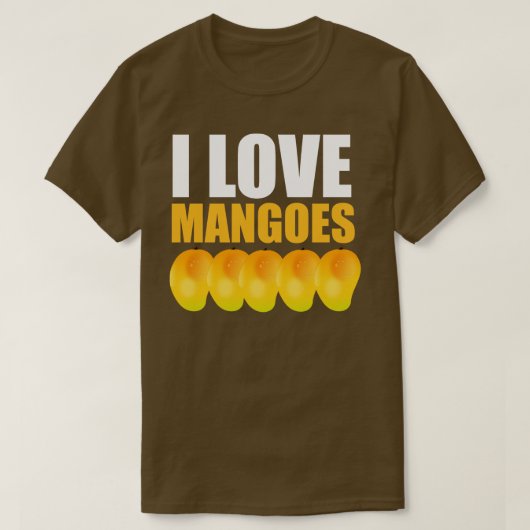 T-shirt I Love Mangoes Mango Lovers Cadeau (Design devant)