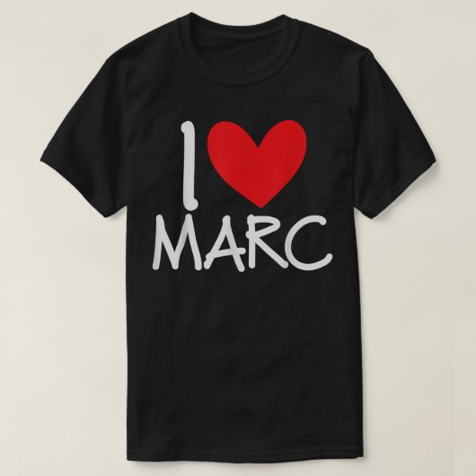 T-shirt I Love Marc Nom Hommes Personnalisés Guy BFF Ami H (Design devant)