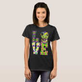 T-shirt I Love Mardi Gras Carlin Chien Funny Mask Festival (Devant entier)