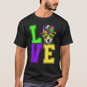 T-shirt I Love Mardi Gras Costume Jack Russell Terrier Chi