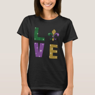 T-shirt I Love Mardi Gras Costume Mardi Gras Tenue Pour Gi