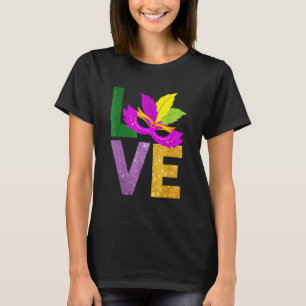 T-shirt I Love Mardi Gras Fleur-de-Lis Parade Hommes Femme