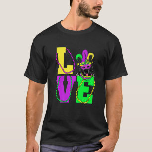 T-shirt I Love Mardi Gras Funny Newfoundland Dog Mask Coût