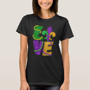 T-shirt I Love Mardi Gras Funny Parties scintillant Mardi 