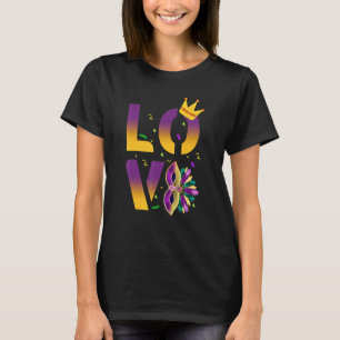 T-shirt I Love Mardi Gras Mardi Gras Fleur De Lis Men Wome