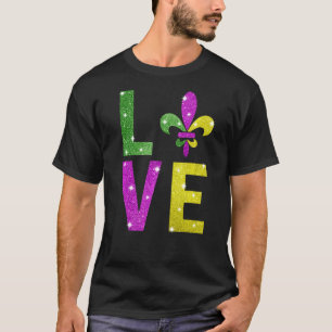 T-shirt I Love Mardi Gras Pour Femmes Mardi Gras Soirée