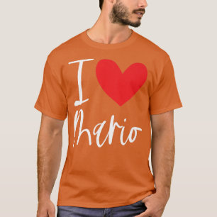 T-shirt I Love Mario Name Personalized Boy Man BFF Friend 