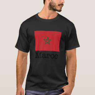 T-shirt I Love Maroc Cool Drapeau Maroc Illustration Graph