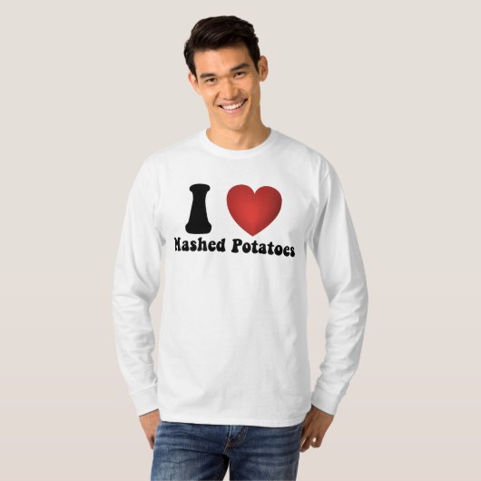 T-shirt I Love Mashed Potatoes Thanksgiving Diner Cadeau (Devant entier)