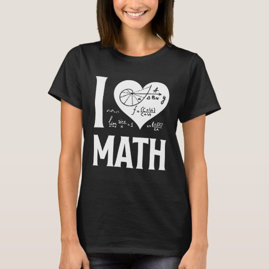 T-shirt I Love Math  2 (Devant)