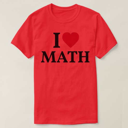 T-shirt I Love Math 7 (Design devant)