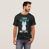 T-shirt I Love Math and Cats     Algebra (Devant entier)