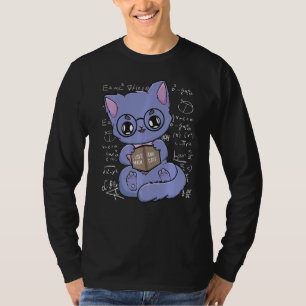 T-shirt I Love Math And Cats Black Cat Feline Mathématique