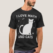 T-shirt I Love Math And Cats christmas  (Devant)
