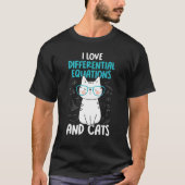 T-shirt I Love Math and Cats     Differential Equations (Devant)