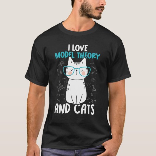 T-shirt I Love Math and Cats     Model Theory (Devant)