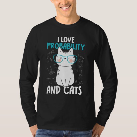 T-shirt I Love Math and Cats     Probability (Devant)