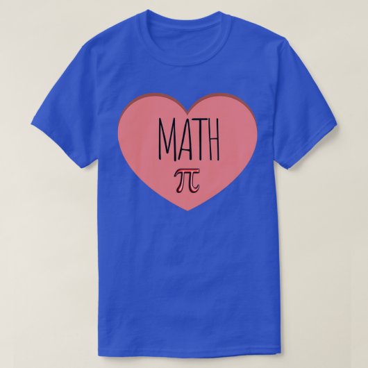 T-shirt I Love Math Coeur Sticker Cadeau Pour Enseignants  (Design devant)