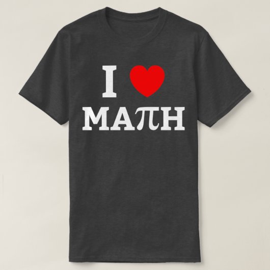 T-shirt I love math Funny Cadeau 1 (Design devant)