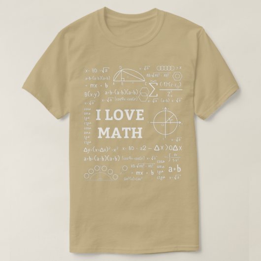 T-shirt I love math Funny Cadeau 3 (Design devant)