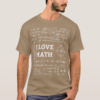 T-shirt I love math Funny Cadeau 3