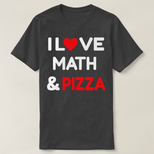 T-shirt I Love Math Pizza (Design devant)