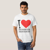 T-shirt I love mechanical engineering (Devant entier)