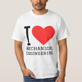 T-shirt I love mechanical engineering (Devant)