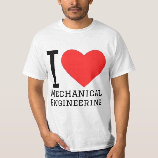 T-shirt I love mechanical engineering (Devant)