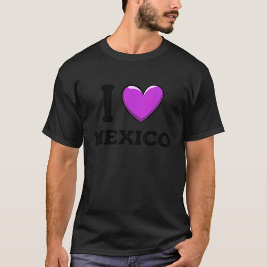 T-shirt I Love Mexico (Devant)