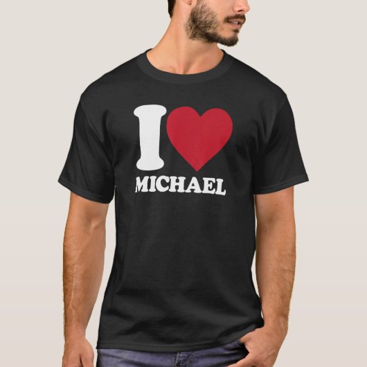 T-shirt I Love Michael - I heart Michael (Devant)