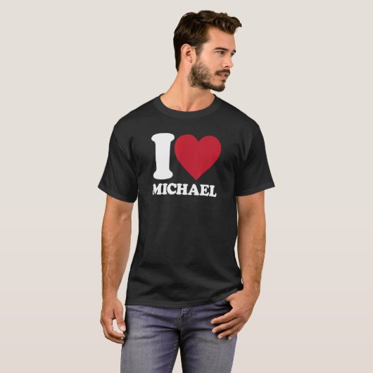 T-shirt I Love Michael - I heart Michael (Devant entier)