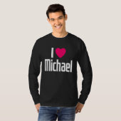 T-shirt I Love Michael Pink Heart I Heart Michael (Devant entier)