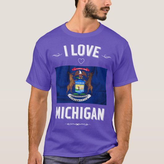 T-shirt I Love Michigan (Devant)