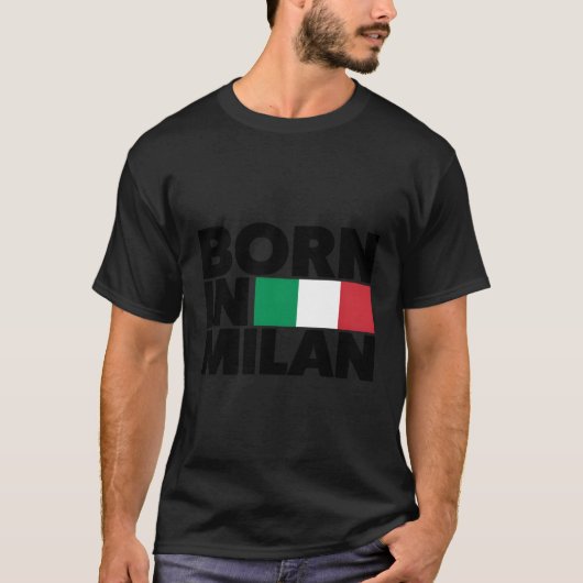 T-shirt I Love Milano Né À Milan Illustration (Devant)