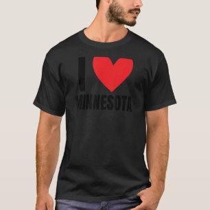 T-shirt I Love Minnesota Etat MinneapoliS Saint Paul Roch