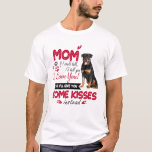 T-shirt I Love Mom Rottweiler Chien Maman Maman Fête des m