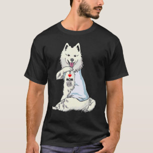 T-shirt I Love Mom Tattoo American Eskimo Fête des mères