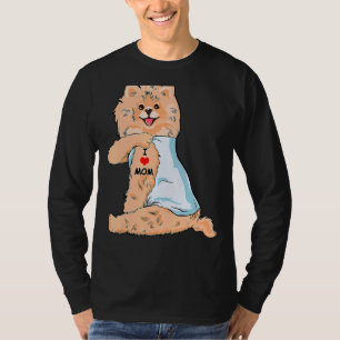 T-shirt I Love Mom Tattoo German Spitz Mom Chien Da de la 